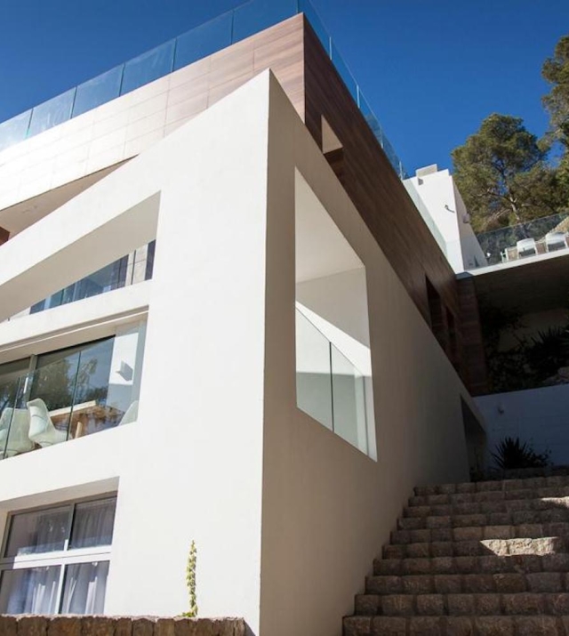 Resa estates Ibiza modern villa Cala llonga golf sale te koop house exterior day.jpg